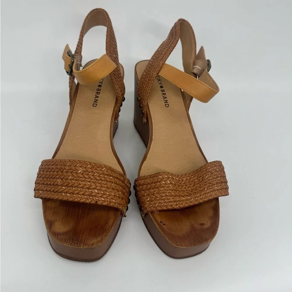 Lucky Brand Women's Zyler Platform Woven Wedges Size 8.5 - Picture 3 of 5